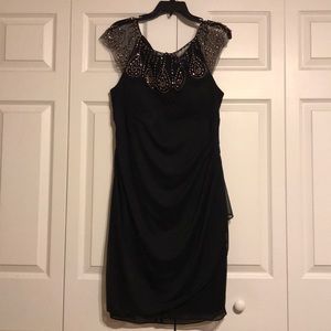 Black and gold homecoming dress